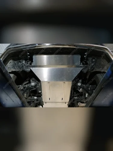 Защита картера и переднего моста (алюминий) 4мм JAC T9 2.0T AT Explope 4WD 2024- (бензин)