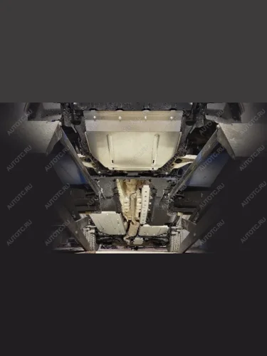 Комплект защиты картера и акпп, трубопровода, бака, заднего редуктора TCC (алюминий 4 мм) Nissan X-trail  4 T33 (2024-2025) рестайлинг