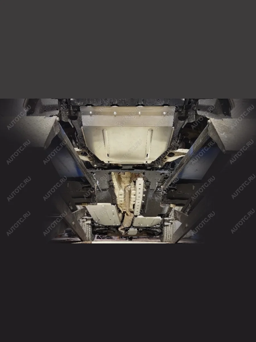 Комплект защиты картера и акпп, трубопровода, бака, заднего редуктора TCC  Nissan X-trail (2024-2025) 4 T33 (алюминий 4 мм)  в Воронеже Воронежской области