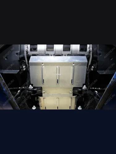 Защита радиаторов (алюминий) 4мм Toyota Land Cruiser 250 Prado 2024 (2.4, 2.7, 2.8D)