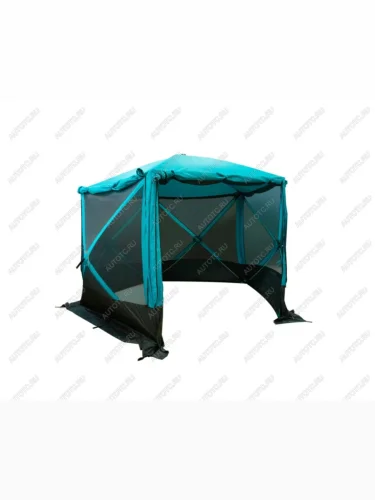 Шатер "СЛЕДОПЫТ" быстросборный, 5 стен, h-2,30 м, 3,4х3,25 м, S по полу 7,6 кв.м, цв. WATERFALL  pf-tor-k08