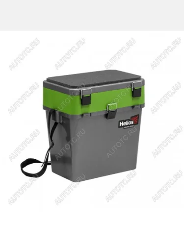 Ящик рыболовный зимний HELIOS, 19 л, серыйсалатовый  hs-ib-19-gg