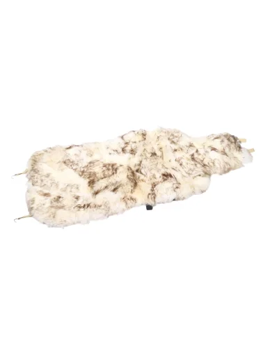 Накидка на сиденье мех натуральный (овчина) белаячерные перья 1шт. NO NAME 210 белаячерные перья