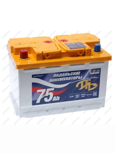 Аккумулятор ПОДОЛЬСК 75Ач ПОДОЛЬСК 6ст75(1)