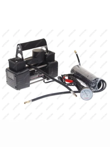 Компрессор автомобильный 65лмин. 6атм. 18А 12V на клеммы АКБ (сумка) БЕЛАК БЕЛАК бак.99156