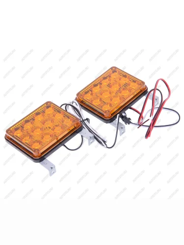 Маяк проблесковый 12V импульсный светодиодный 2шт. оранжевый TORINO TORINO led-34cs