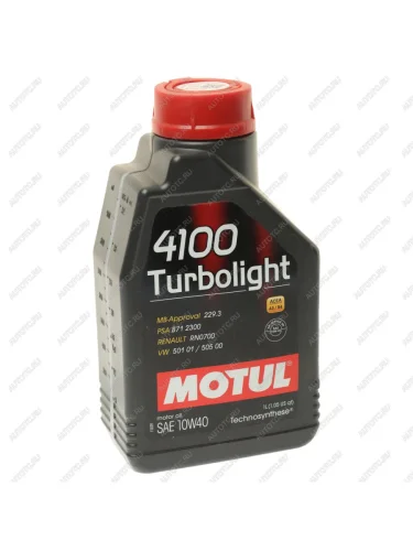Масло моторное 4100 TURBOLIGHT 10W40 псинт.1л MOTUL MOTUL 111693