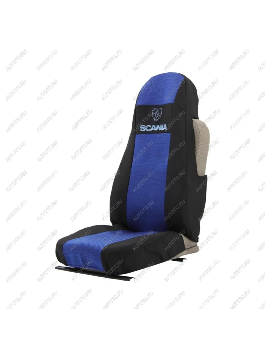 Авточехлы SCANIA 5 series (1 высокий, 1 низкий) жаккард черно-синие комплект АВТОРЕАЛ АВТОРЕАЛ scania 5 1+1 чр-син  в Керчи Республика Крым