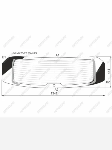 Стекло заднее (Цвет зеленый Обогрев) Hyundai Creta 20-22  Solaris HC 24- XYG HYU-IX25-20 RW/H/X