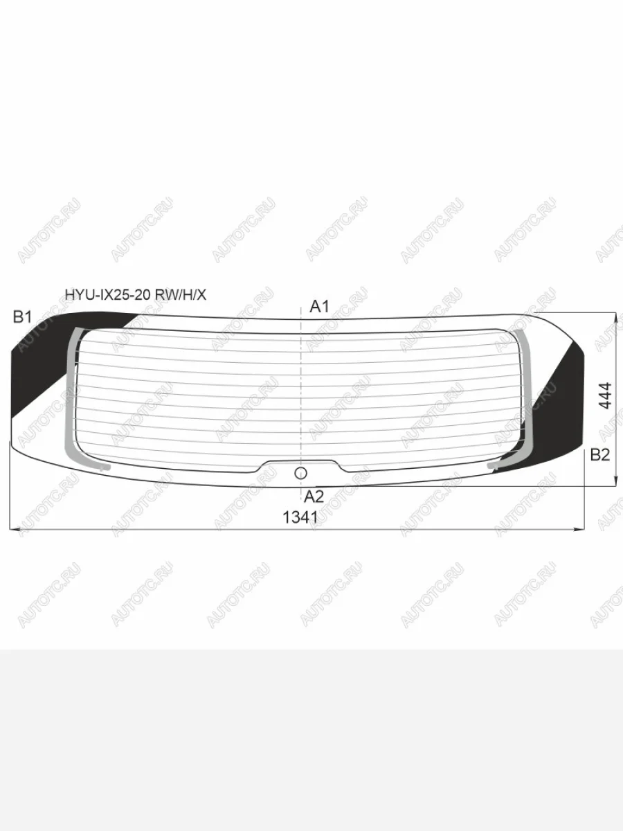 Стекло заднее (Цвет зеленый Обогрев) Hyundai Creta 20-22  Solaris HC 24- XYG HYU-IX25-20 RW/H/X  в Воронеже Воронежской области