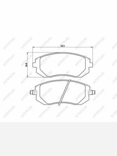 Колодки тормозные перед SUBARU IMPREZA GR 07- FORESTER SH 07- BREMBO P 78 013
