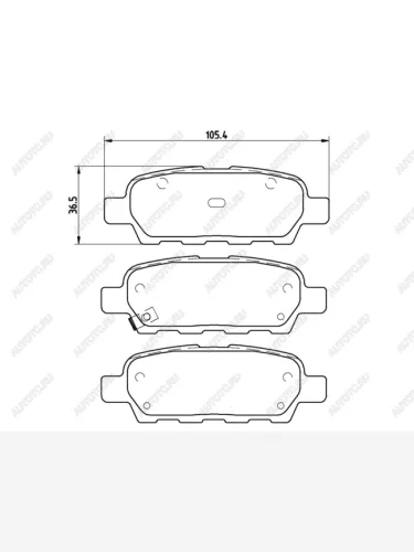 Колодки тормозные зад NISSAN J10 06-13 X-TRAIL T## 00- TIIDA C11 05-12 BREMBO P 56 046