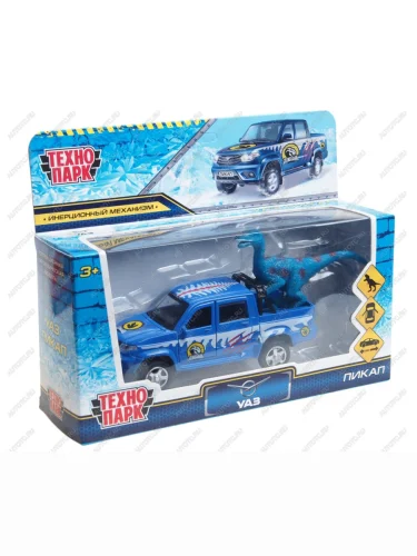 Модель автомобиля УАЗ пикап металлическая ТЕХНОПАРК ТЕХНОПАРК pickup-12snow-dino