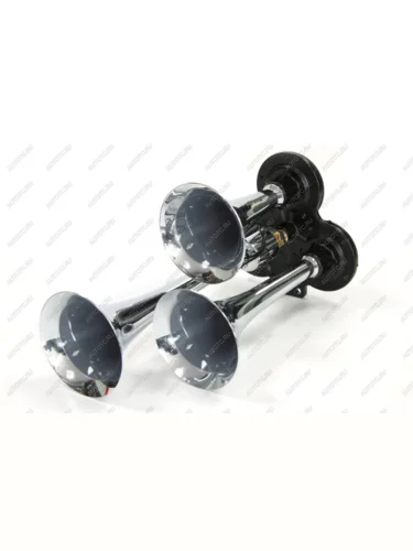 Сигнал звуковой 24V воздушный 3-х рожковый хром AT AT at62301