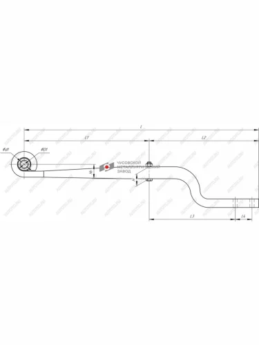 Рессора ТОНАР (1 лист) L=976 (520x100) изогнутая ЧМЗ ЧМЗ 1005001тн-z
