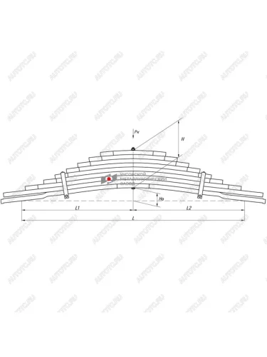 Рессора VOLVO FM12 (93-99) задняя (9 листов) L=1662мм ЧМЗ SPRINGER ЧМЗ 902609vv-2912012