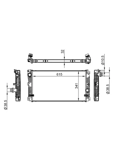 Радиатор BMW 3-Series 18-22  4-Series 20- SAT ST-10-0145