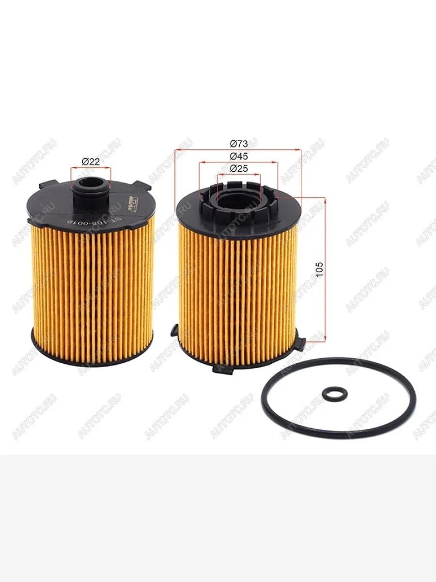 Фильтр масляный (картридж) VOLVO S60 13-S80 13-S90 16-V40 14-V60 13-V70 13-16XC40 17-XC60 12- SAT ST-108-0019  в Керчи Республика Крым