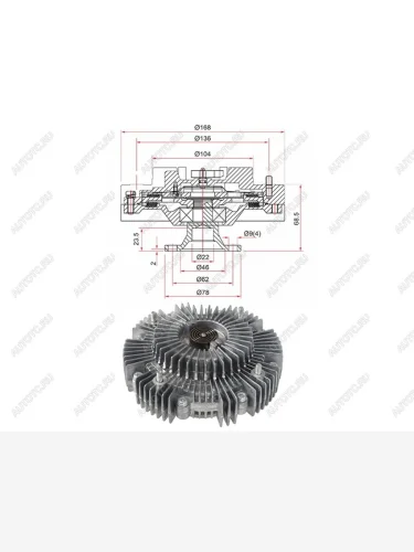 Вискомуфта TOYOTA FORTUNER 15-21HILUX 15- SAT ST-170-0012