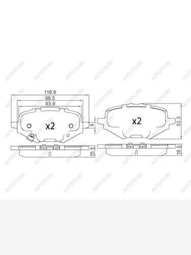 Колодки тормозные зад CHANGAN UNI-K 20- SAT ST-28-0219
