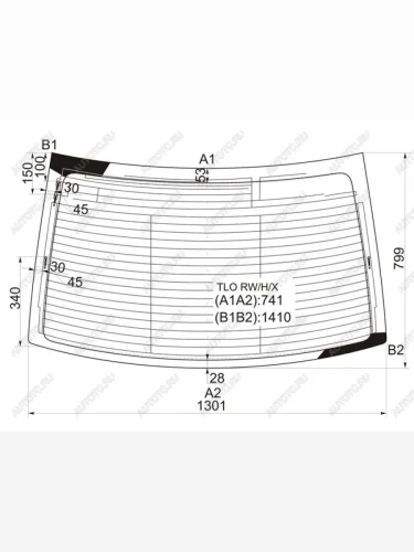Стекло заднее (Цвет зеленый Обогрев Антенна) Honda Accord 08-13  Acura TSX 08-14 XYG TLO RW/H/X
