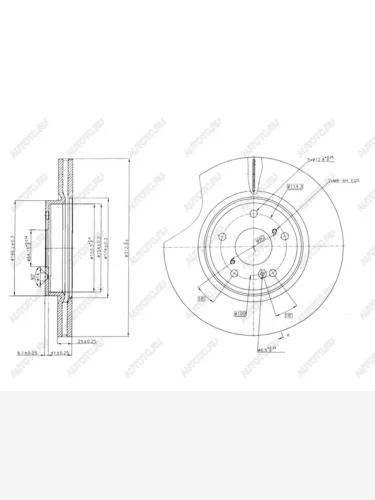 Диск тормозной (Спереди) Honda CR-V 16-20 SAT ST-45251-TLA-A00