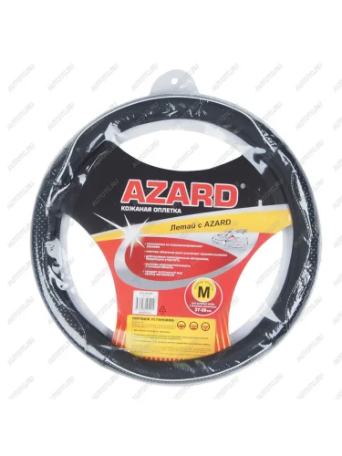 Оплетка руля (M) 37-39см черная экокожа Oxford AZARD AZARD opla0190