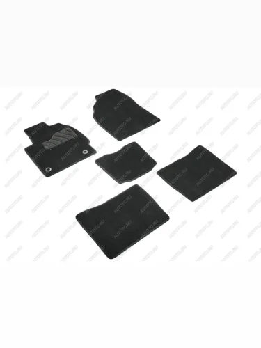 Ворсовые коврики LUX для Toyota Prius III (XW30) прав. руль 2009-2015 Seintex 96089