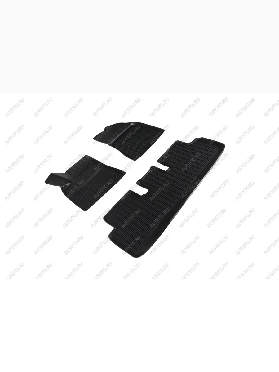 Полиуретановые коврики салона для Tesla Model 3 2017-н.в. Seintex 90906  в Самаре Самарской области