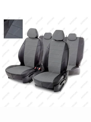 Чехлы из экокожи для Subaru Forester III (подлокотник без подстаканников) 2008-2012 Seintex 98711