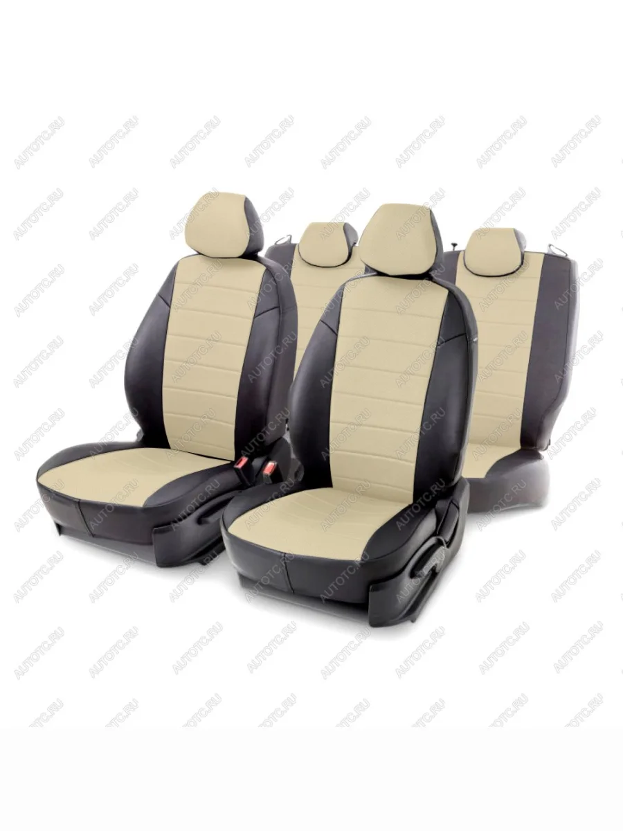 Чехлы из экокожи для Subaru Forester III (подлокотник без подстаканников) 2008-2012 Seintex 98712  в Воронеже Воронежской области