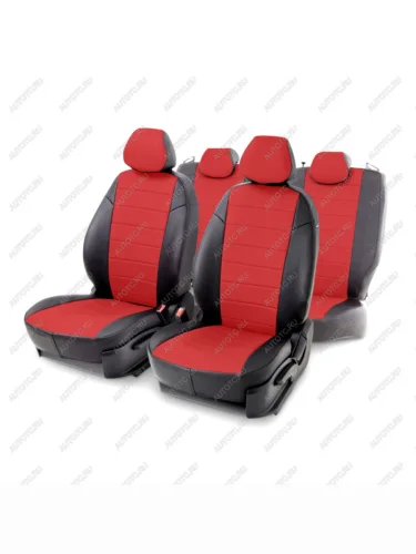 Чехлы из экокожи для Subaru Forester III (подлокотник без подстаканников) 2008-2012 Seintex 98713