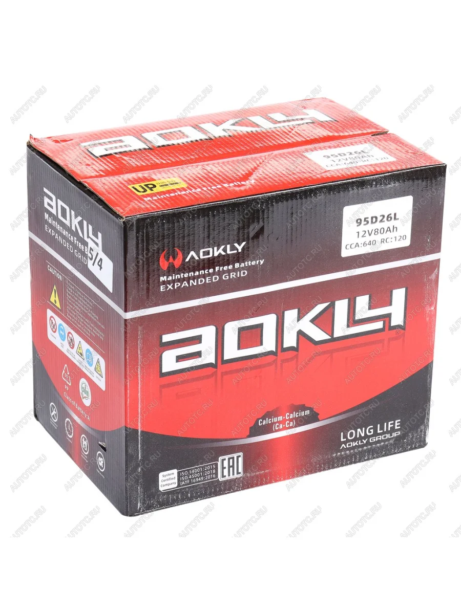 Аккумулятор AOKLY 80Ач обратная полярность AOKLY 6ст80(0) 95d26l  с доставкой в г. Самара