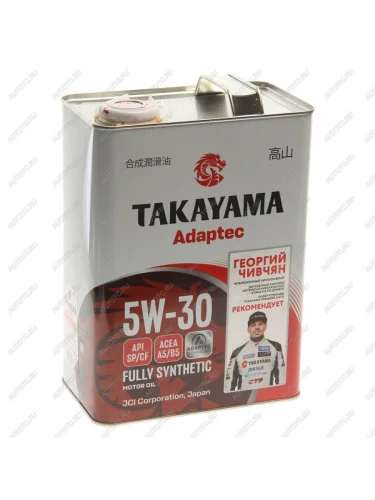 Масло моторное Adaptec A5B5 5W30 синт.4л TAKAYAMA TAKAYAMA 322128