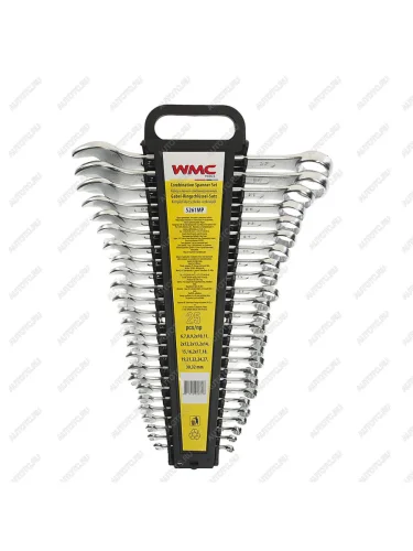 Набор ключей комбинированных 6-19,21,22,24,27,30,32мм 25 предметов в пластиковом держателе WMC TOOLS WMC TOOLS wmc-5261mp