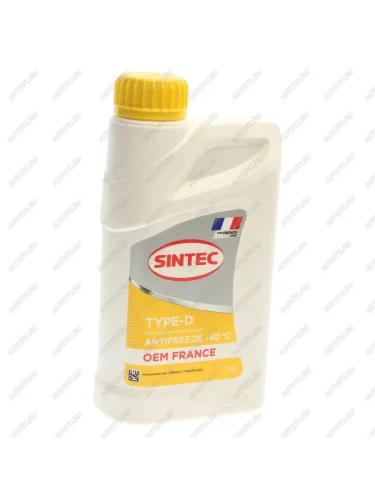 Антифриз желтый -40C 1кг OEM France Type-D SINTEC SINTEC 6145013