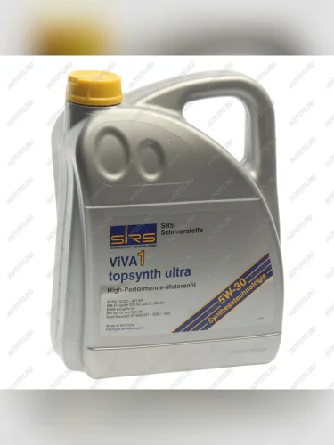 Масло моторное VIVA 1 topsynth Ultra 5W30 синт.5л SRS SRS 39517