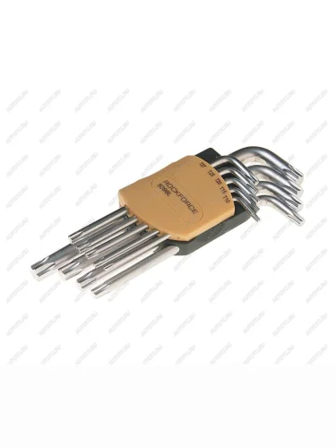 Набор ключей TORX T10-Т50 Г-образных удлиненных 9 предметов с держателем ROCKFORCE ROCKFORCE rf-5098l