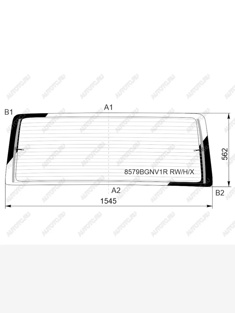 Стекло заднее (Цвет зеленый Обогрев) Volkswagen Transporter 15-  California 15-22  Caravelle 15- XYG 8579BGNV1R RW/H/X  в Воронеже Воронежской области