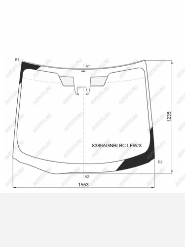 Стекло лобовое (Камера) Toyota Estima 16- XYG 8389AGNBLBC LFW/X