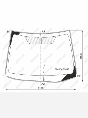 Стекло лобовое (обогрев щеток, молдинг) FUYAO (зеленое) Toyota Corolla E210 хэтчбэк 5 дв. дорестайлинг (2018-2022)