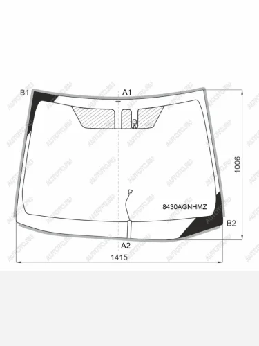 Стекло лобовое (обогрев щеток, датчик дождя, молдинг) FUYAO (зеленое) Toyota Corolla E210 хэтчбэк 5 дв. дорестайлинг (2018-2022)