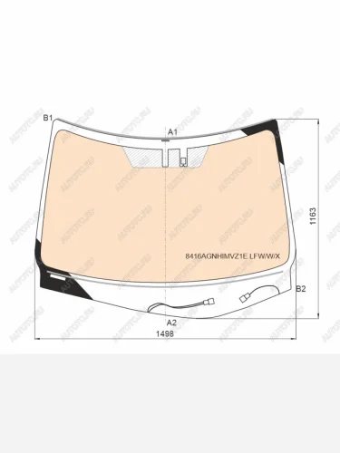 Стекло лобовое (Обогрев полный Датчик дождя Молдинг) Lexus RX 15-19 XYG 8416AGNHIMVZ1E LFW/W/X
