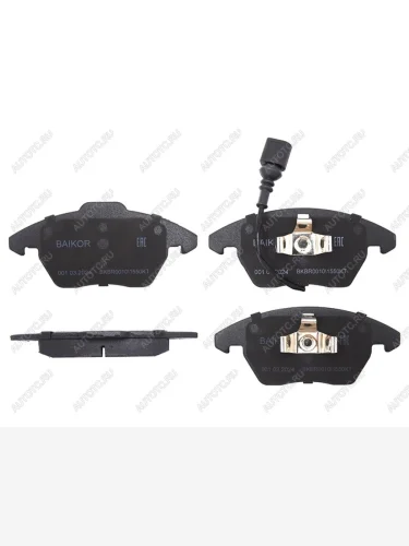 Колодки тормозные перед VAG PASSAT 09-POLO14- (с датчиком) BAIKOR BKBR0010