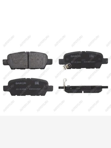 Колодки тормозные зад NISSAN J10 06-13 X-TRAIL T## 00- TIIDA C11 05-12 BAIKOR BKBR0034