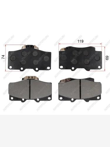 Колодки тормозные перед TOYOTA LAND CRUISER PRADOSURF 96-02FORTUNERHILUX 04- ADVICS A1N021