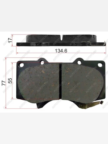 Колодки тормозные перед LEXUS GX470460TOYOTA LAND CRUISER PRADO 120150 02-MITSUBISHI PAJERO 06- ADVICS A1N011