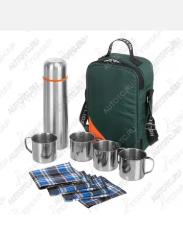 Набор для пикника на 4 персоны HELIOS, с термосом  hs-n4t-g