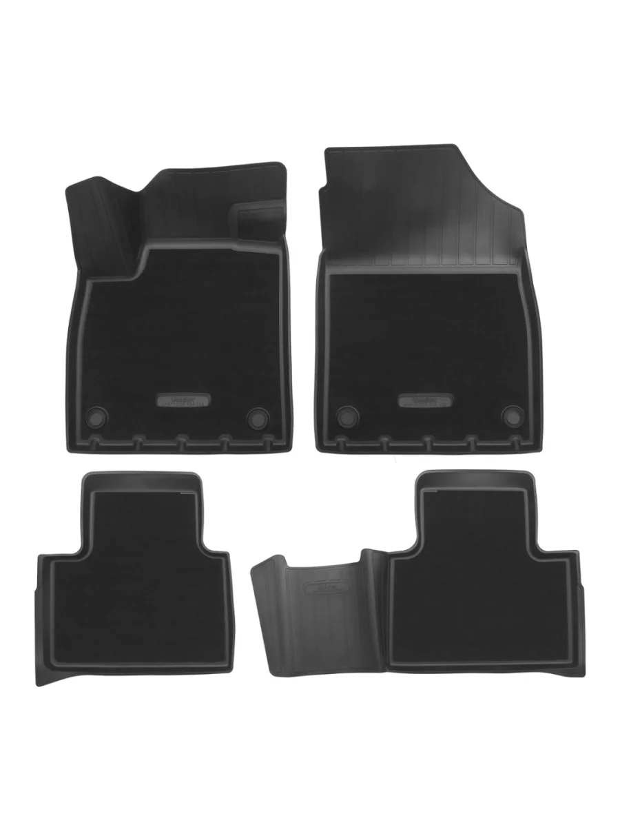 Коврики салонные комбинированные (4WD) Unidec Haval H3 (2024-2025) (черные)  в Керчи Республика Крым