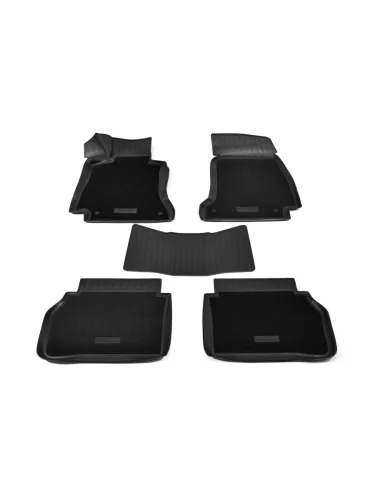 Коврики салонные комбинированные Unidec (черные) Mercedes-Benz E-Class W212 рестайлинг седан (2013-2017)